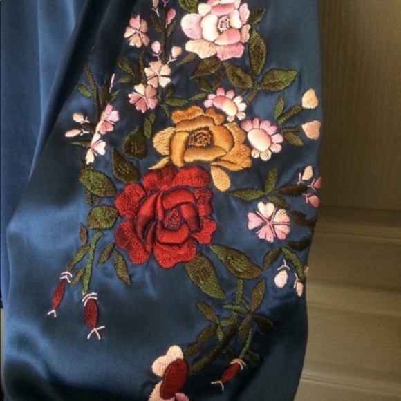 NWOT BCBG Embroidered Silk Dress - Picture 3 of 6